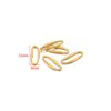 Acero Inoxidable Chapado en Oro de 18 Quilates Colgante Oval de Forma Especial Anillo O en Relieve Accesorios de Joyería para Collar DIY Venta al por Mayor Transfronteriza