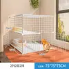 Jaula para Gatos Villa para Gatos Domésticos Espacio Súper Grande Libre con Inodoro Nido para Gatos Integrado Jaula de Hierro para Gatitos Pequeños de Interior