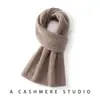 Bufanda de punto jacquard calada de moda, 100% cachemir puro, estilo mujer, nueva colección otoño/invierno, diseño retorcido, color liso, versátil