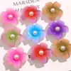 Flor de Perla Graduada Grande Vintage de Cinco Pétalos Accesorio Acrílico Accesorio para Aretes Llavero DIY