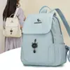 2026 Nova Mochila Feminina de Couro Macio Estilo Coreano Fashion Simples Mochila Escolar para Estudante Grande Capacidade Bolsa Casual para Viagem