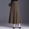 Elegante Falda para el Trabajo para Mujer, Nueva Falda de Cintura Alta Línea A Otoño 2026, Fruncida, Adelgazante, Elegante, Rejuvenecedora, Falda de Campana