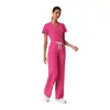 Traje de quirófano de dos piezas con escote en V de Tiktok, hecho a medida según dibujos, uniforme de médico de clínica, ropa médica de comercio exterior