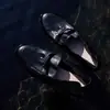 Edição de Couro de Vaca ~ Novo Estilo Britânico Retrô Pele de Cavalo Lavada Antiga Fivela de Cavalo Sapatos Mocassins Slip-on Preguiçosos Femininos