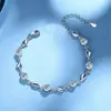 Pulseira Oceano Coração de Diamante Novo Modelo Transfronteiriça, Design de Nicho, Exquisita e de Luxo Leve, um Presente para Sua Namorada no Dia dos Namorados Chinês