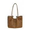 Bolso de hombro de gamuza vintage, bolso tote, bolso de gran capacidad para el trabajo diario, bolso de mujer texturizado, bolso popular de otoño e invierno para madre e hija