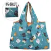 Bolsa de compras ecológica grande Nezha plegable portátil para comestibles fuerte y duradera moda de dibujos animados gran capacidad