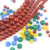 Contas Naturais de Ágata Vermelha Esculpida à Mão Padrão Meandro Contas de Abóbora Ágata Amarela Ágata Multicolorida Padrão de Nuvem Versátil para DIY com Contas
