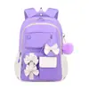 Nueva mochila transfronteriza para estudiantes de primaria, lindo conjunto de tres piezas con lazo, mochila escolar para niñas, gran capacidad, mochila reductora de peso