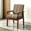 Silla Individual de Madera Maciza Red Social Sofá Perezoso Silla con Respaldo de Ocio para Balcón Silla de Recepción Negociación para Oficina Cafetería