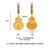 Nuevo colgante de calabaza filigrana estilo chino chapado en oro microincrustado carácter Fu Lu Fu para mujer 2026 cadena para suéter de clavícula de lujo ligero regalo