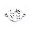 Aço Inoxidável Transfronteiriço Oco Garra de Cachorro Garra de Gato Letra AMOR Acessórios de Joia Conectar DIY Pulseira Colar Calmante