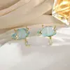 Brincos de Apanhador de Sonhos com Design de Laço, Micro-Pavimentados com Zircônia, Galvanizados a Ouro Real, Cobre Transfronteiriço, Acessórios de Nicho de Alta Gama, Atacado