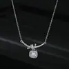 Corrente para Clavícula Elegante Banhada a Ouro Real com Zircônia Microincrustada para Mulheres, Design Exclusivo Colar Cubo de Açúcar Geométrico, Corrente de Pescoço Estilo Minimalista