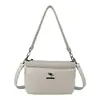 Bolso de mujer transfronterizo nuevo con un toque de alta gama, bolso de axila con patrón de lichi, simple y elegante, gran capacidad, bolso de hombro y cruzado de moda