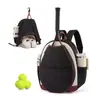 Nova Bolsa de Tênis Feminina Mochila de Tênis Casual com Porta-Copos e Compartimento para Sapatos Bolsa de Raquete de Tênis Acolchoada Bolsa de Pickleball