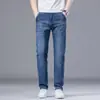 Pantalones Vaqueros Casuales Delgados de Verano para Hombre High-End Paul Ajuste Recto Holgado Ajuste Delgado Pantalones para Hombre