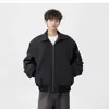 Cardigan Jacket Coat Retro Desaliñado Guapo Para Viajar Estilo Ropa de Trabajo Americana Color Sólido Decoración de Bolsillo Solapa Moda Primavera/Otoño