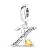 Suprimento de Comércio Exterior 26 Pingentes de Letras do Alfabeto Inglês, Acessórios Criativos para Pulseira e Colar Estilo Europeu e Americano, Itens Quentes de Venda Tk