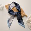 Lenço Korean Print Fino Estreito Longo Pequeno Lenço Estreito Popular da Coreia do Sul Lenço de Cabeça Fita de Luxo Leve Original