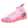 Zapatos de Fútbol de Caña Alta Transfronterizos para Hombres y Mujeres, Zapatos de Entrenamiento con Tacos Largos para Césped Artificial de Estudiantes, Zapatos de Fútbol en Stock, Transpirables