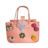 Bolsa de fieltro portátil al por mayor, bolsa de almacenamiento linda de dibujos animados, banquete de primer año de Luna Llena del bebé con bolsa de regalo de mano