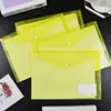 Bolsa de Botón A4 Hongxing Bolsa para Exámenes Estudiantil Almacenamiento con Broche Organizador de Documentos Bolsa de Archivo Transparente de Plástico Venta al por Mayor