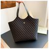 Bolsa Grande Portátil 2022 Nova Moda Rombo Ombro Feminina Grande Capacidade Outono Cor Sólida Bolsa Feminina para o Dia a Dia