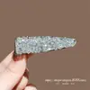 2026 Estilo Coreano Dongdaemun Dos Tonos Strass Full Diamond Accesorio para el Cabello Pinza Triangular para el Cabello Pinza de Frente Moderna Pinza para el Cabello