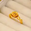 Loja de ouro com anel de ouro rosa areia designer de nicho feminino anel de abertura de senso sênior para presente de namorada