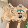 Chaleco Exterior de Algodón Puro Tie-Dye de Verano para Niños 2026 Nuevo Estilo Camiseta para Niños Top Elegante