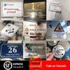 Placas metálicas de corrosão com cabo para sinalização de advertência de gás e energia em gasodutos, placa de identificação de válvula