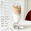 Copo de suco vintage criativo em formato de cintura, nicho, com bolinhas redondas, estilo Ins, alta estética, fundo de bolhas, para chá de frutas, taça de champanhe