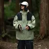 Chaqueta de Otoño para Hombre Tangkez Estilo Americano para Pareja Exterior de Montaña Abrigo Cortavientos Casual Diario para Hombre