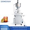 Máquina de Enchimento de Mistura Térmica Vertical Semiautomática Zonesun para Cera de Aromaterapia, Vaselina, Aquecimento por Circulação de Água, Máquina de Lata