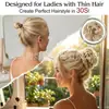 Elástico de cabelo para comércio exterior, coque falso, coque de cabelo cacheado, acessório de cabelo em forma de botão de flor, penteado de noiva, coque de cabelo falso, elástico de cabelo cacheado preguiçoso, atacado