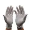 Guantes Blancos de Protección Laboral de Etiqueta para el Trabajo Guantes Finos de Algodón Puro para Jugar Guantes Blancos de Trabajo Acolchados Finos para Joyería