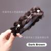Aliexpress Temu Faixa de Cabelo Trança Espinha de Peixe Elegante Presilha de Cabelo de Pérola Acessório de Cabelo Peruca de Seda de Alta Temperatura Trançada Fofa
