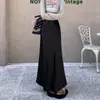 Falda de satén de acetato estilo sirena para mujer, nuevo estilo de otoño, de cintura alta, adelgazante, con caída, bodycon, falda larga