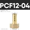 1 Peça de Conector de Mangueira Pneumática Pagoda Pcf Totalmente de Cobre com Rosca Interna 8-01 10-02 12-06 16-06