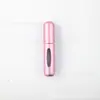 En stock botella de perfume de llenado inferior de 5 ml portátil reciclable botella rociadora de perfume de aluminio electroquímico para perfume