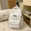 Mochila Escolar para Alunas do Ensino Fundamental II, Grande Capacidade, Resistente e Durável, Mochila Simples Estilo Coreano, Bolsa Portátil para Aulas de Reforço, Mochila para Aluno do Ensino Médio