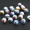 Acessórios de joalheria furo grande contas de cerâmica decalques contas soltas de cerâmica 12mm pacote de material diy feito à mão contas de porcelana azul e branca atacado