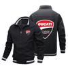 Chaqueta con estampado de motocicleta para hombre, estilo urbano, estilo europeo y americano, con cremallera, para otoño e invierno, transfronteriza