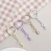 Corrente de chaveiro colorida com conta lagosta acessório de chaveiro DIY brinquedo de metal acessório de pingente para decoração de bolsa