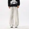 Pantalones cargo de moda para hombre estilo Hong Kong para primavera y otoño, talla grande, corte holgado, pantalones deportivos casuales