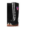 Botas de chuva masculinas forradas com fleece plus size, botas de chuva de cano alto espessadas para homens