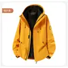 Chaqueta Gruesa con Forro de Polar para Hombre con Capucha Invierno Tres en Uno Ropa de Trabajo Abrigo Montañismo Cortavientos Exterior Personalizada