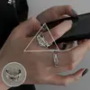 Anillo Exquisito de Elefante para Mujer Estilo Ins Sentido de Diseño Nicho Dulce Fresco Abierto Ajustable Anillo Lujo Ligero Elegante Celebridad de Internet Anillo Dedo Índice