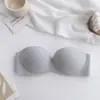 Sujetador de verano para mujer, nuevo estilo, liso, sin tirantes, sin aros, push-up, sin costuras, strapless, lencería sexy sin espalda